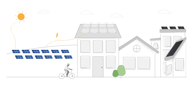 社区太阳能电池板